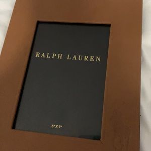 5x7 Ralph Lauren polo brown leather picture frame